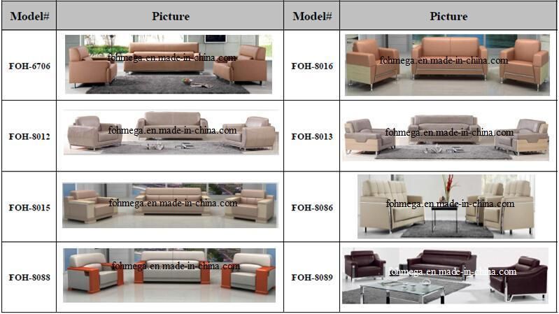 Genuine Leather High Quality Sofa Sets Commercial Sofas (FOH-8013)