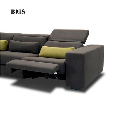 Modern Home Furniture Living Room Corner Shaped Fabric Recliner Sofa
