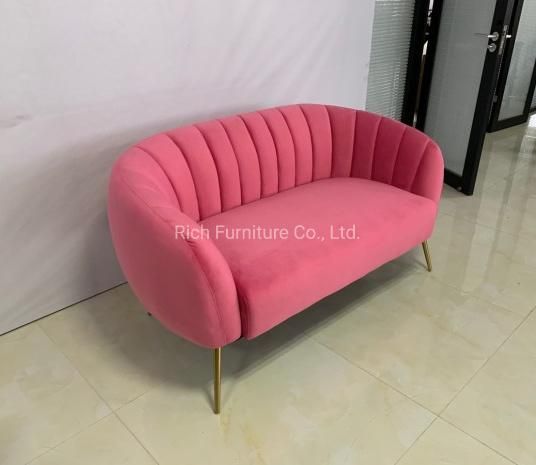 European Style Elegant Upholstery Grey Fabric Sofa Sectional Cafe Couch Furniture Set