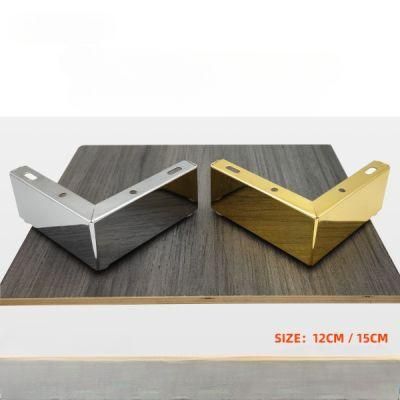 Two-in-One Square Leg Sofa Leg L-Shaped Right-Angle Iron Leg Coffee Table Leg Support Leg Electroplating Hardware Leg TV Cabinet Leg