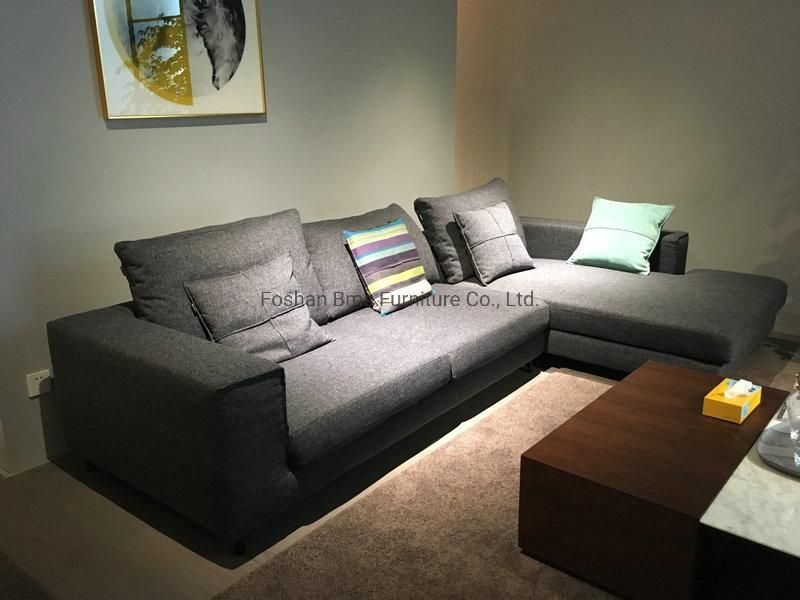 Contemporary Leisure Black Sectional Sofa for Apartment