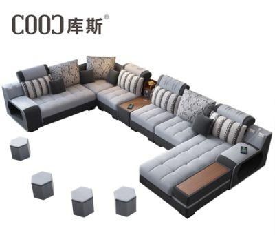 Modern Living Room Sofa Set L Shaped Fabric Corner Leisure Modular Sectional Sofa