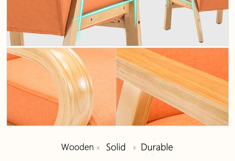 Nordic Mixed Color Living Room Furniture Wood Legs Small Size Sofa