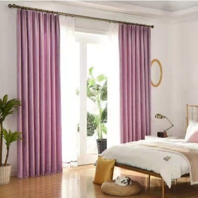 China Hotel Hospital Modern Window Curtains Sofa Blackout Decorative Curtain Cotton Fabric