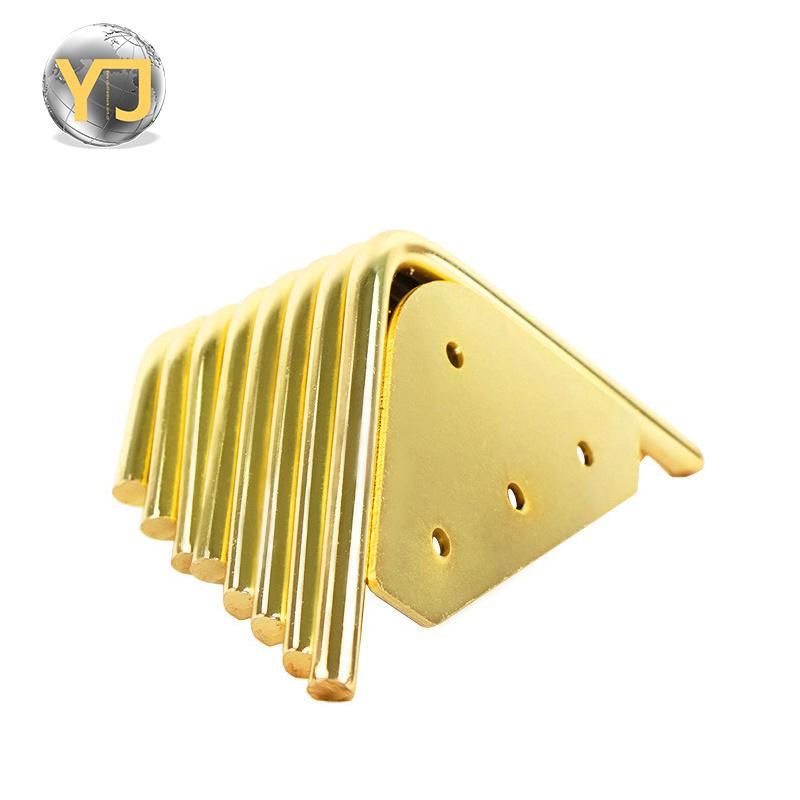 Height 150mm Corner Gold Sofa Legs for Modern Design Furniture with Rubber Base