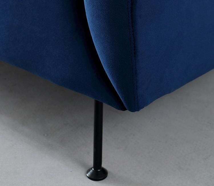 European Style Living Room Velvet Fabric Sofa