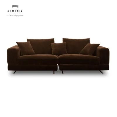 Hot Sale Sponge with Armrest Living Room Recliner Home Furniture Fabric Sofa