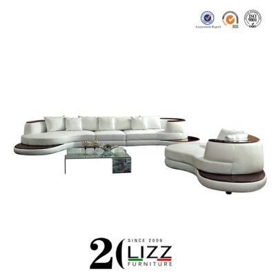 Italian Design Modern Living Room Furniture Top Grain Leather Sofa