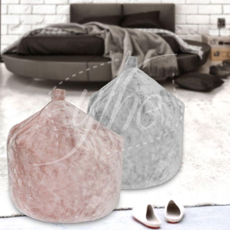 6 Cuft Lazy Sofa Bean Bag with Faux Fur