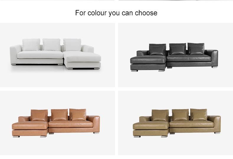 New Modern Sectional L Shape Couch Furniture Sofa