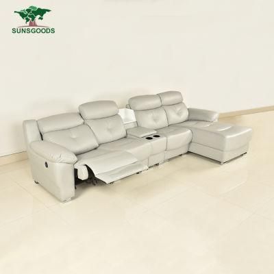 Fashion Style PU Leather 3 Seater 1 Loung Chair with Storage Box