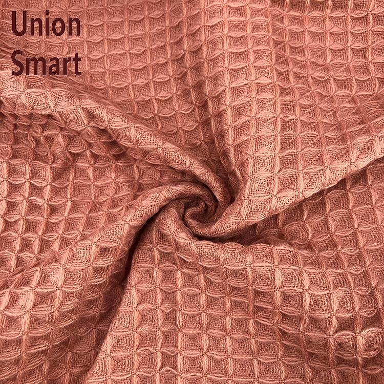 Waffle Throw Blanket Lightweight Soft Cozy Fringe Throw for Sofa