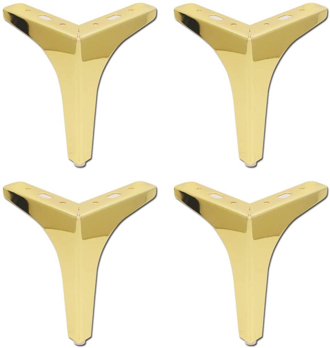 Gold Metal Sofa Legs Triangle Cabinet Feet for Metal Furniture Parts Hardware