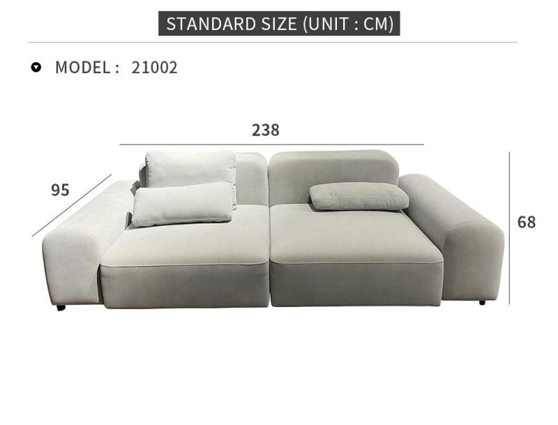 Wholesale Cloth Modern Style Fabric Custom Color Apartment Furniture 2 Seater Fabric Sofa