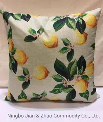 Custom Polyester Digital Printing Lemon Pillow Cushion