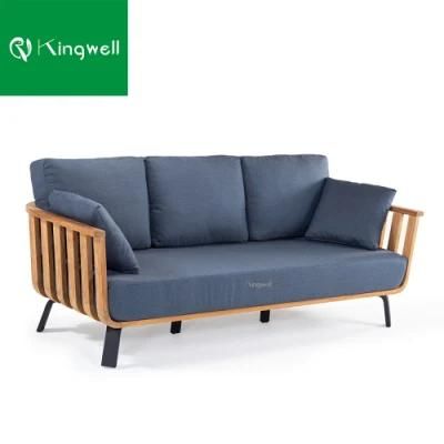 Comfortable Teak Wood Garden Sofas Outdoor Furniture for Resort Project