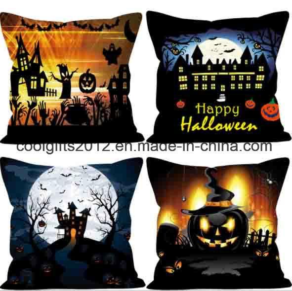 Halloween Decorative Square Cushion Printed Pillow Case for Sofa