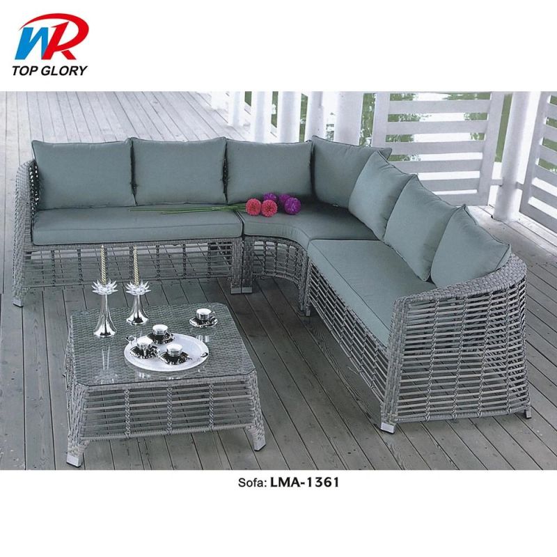 Modern Garden Sets Leisure Brushed Aluminum Patio Outdoor Furniture Sofa