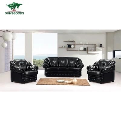 Leather Chesterfield Furniture Living Room Furniture Leather Storage Sofa