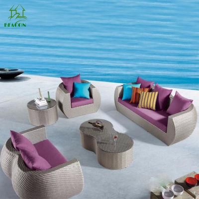 Portable Patio PE Outdoor Furniture Garden Luxury Rattan Wicker Sofa Set