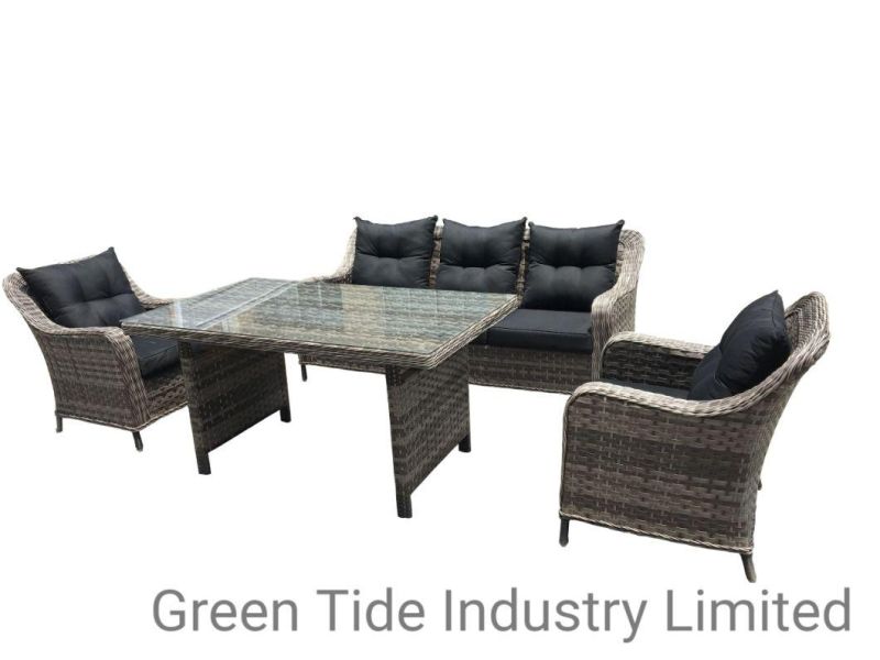 Outdoor Furniture Garden Furniture Chair Sofa Glass Coffee Table Patio Garden Leisure Garden Sofa Set