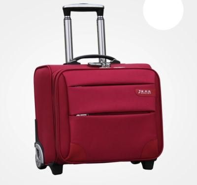 Red Color Nylon Trolley Bag Luggage Bags (ST6237)