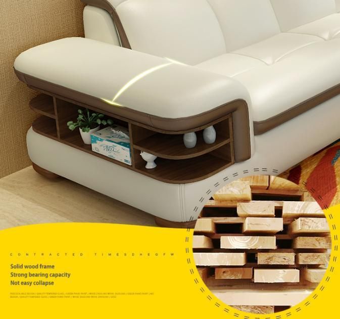 Modern White Corner Sofa 7 Seater Set