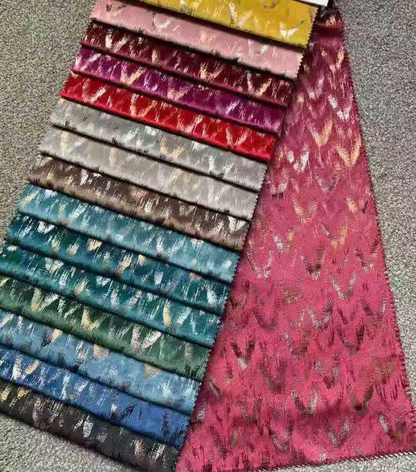 Print Holland Velvet with Stitch 220GSM Face with 120GSM Nonwoven Backing for Sofa