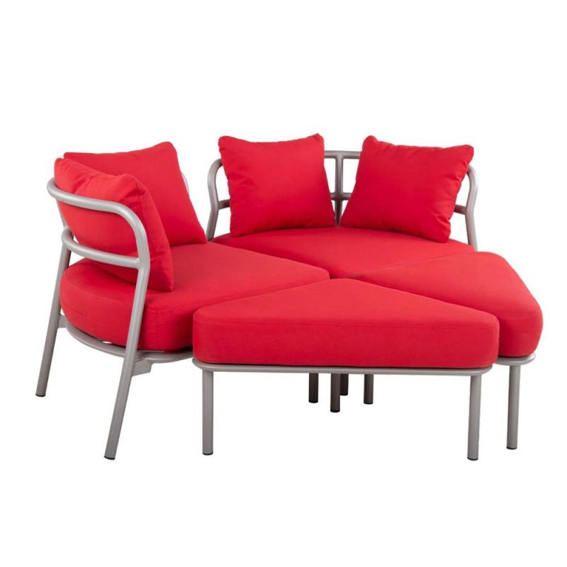All Weather Metal Aluminium Round Outdoor Lounge Couch Sofa
