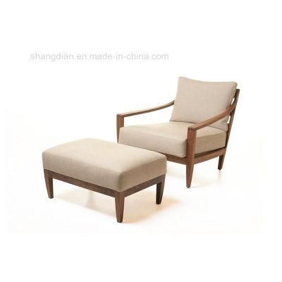 Luxury Hotel Living Room Sofa Single Sofa Chair with Ottoman