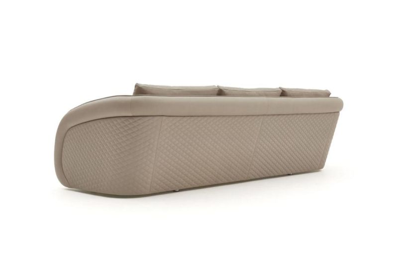 Zhida Home Furniture Couch Living Room Italian Modern Sofa Furniture Villa European Minimalist Design Special Shape Armrest Fabric Velvet Sofa