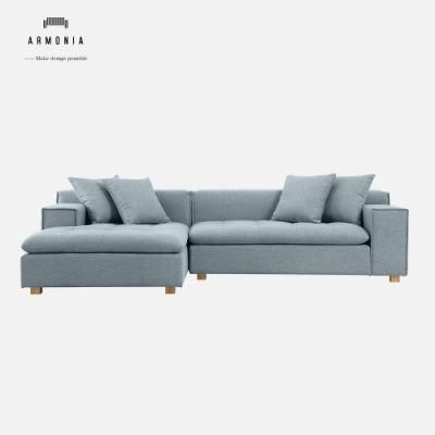 Good Price Modern 3 Living Room Furniture Leisure Fabric Luxury L Shape Sofa