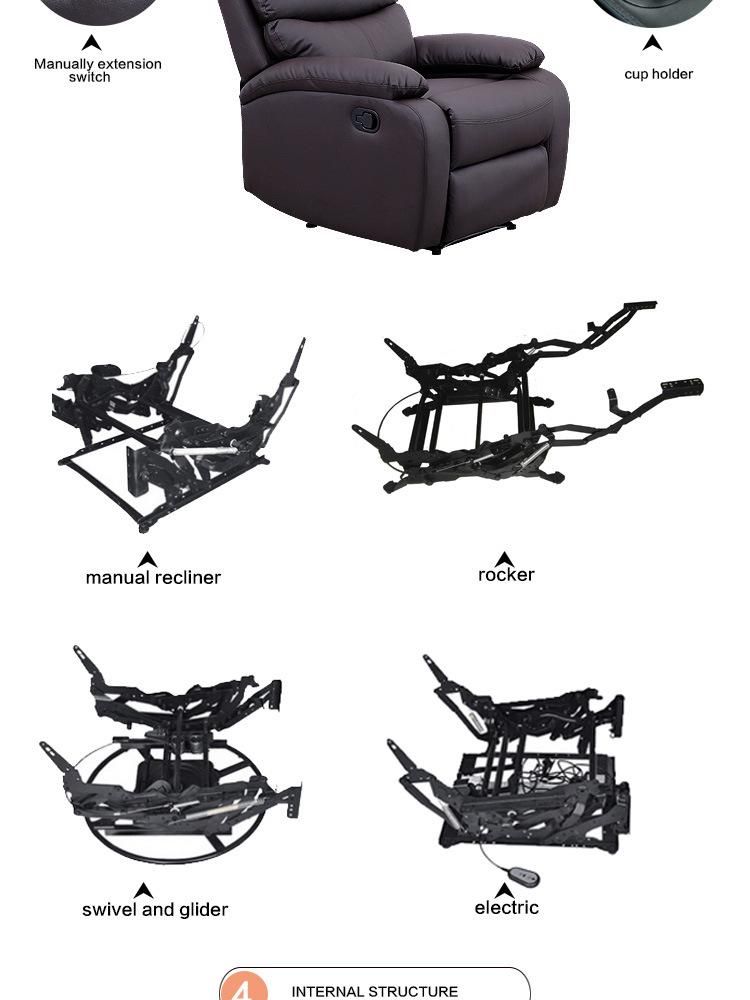 Leisure One Seat Living Room Manual Function Recliner Chair Sofa