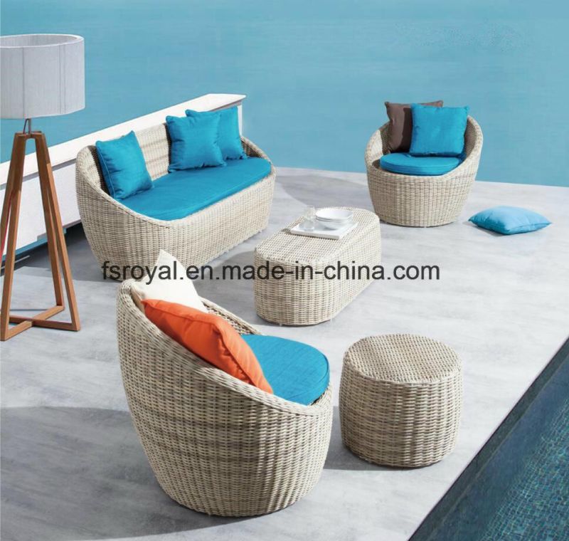 2020 New Chinese Style Outdoor Aluminum Rattan Sofa Set Garden Furniture 4PCS