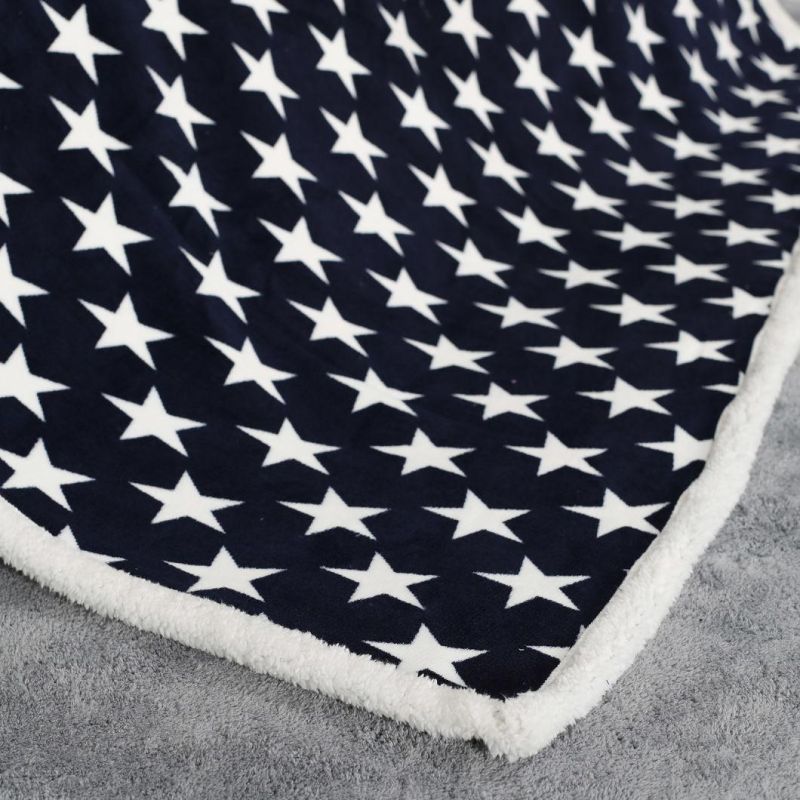 Wholesale Factory Super Warm Cozy Warm Luxury Plain Printed Emboss Jacquard Flannel Coral Sherpa Polar for Outdoor Couch Sofa Bedroom Blanket Bedding Set