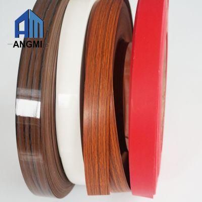 Customized Colors Wood Grain High Gloss and Solid Color PVC Edge Banding