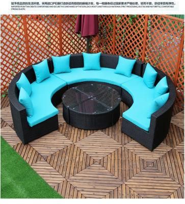 Round Rattan Leisure Tea Table Sofa Combination Sofa