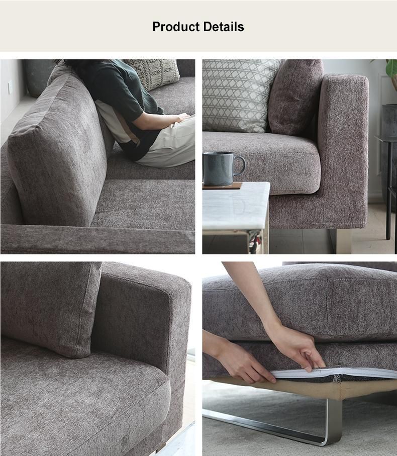 Hot Sale High Back Fabric Furniture Set Recliner Sectional Leisure Corner Sofa