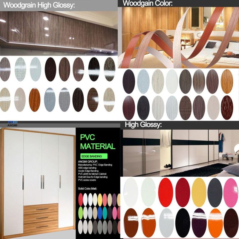 White PVC Kitchen Cabinet Door Furniture Accessories Decoration Edge Banding