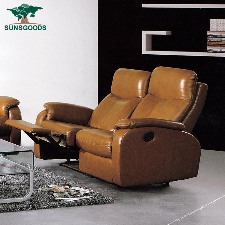 High Quality Brown Colour Modern Designs Recliner Sofa Set