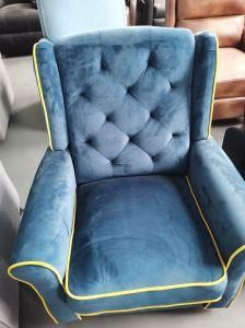 Living Room Furniture Lazy Wind Blue Recliner Sofa Chair