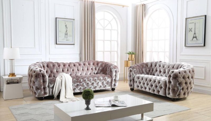 Fabric Tuft Button Sofa for Living Room