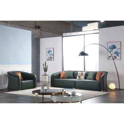 Modern Luxury Home Wooden Furniture 1+2+3 Fabric Leather Sofa Set Combination Sofa