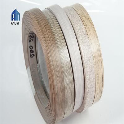 Shinning Color Wood Grain Tapacanto PVC Furniture Edge Tape for MDF Furniture Parts