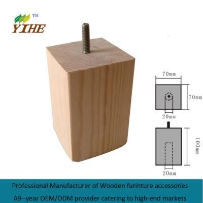 Leg Wood in Outside Shape of Square Plain