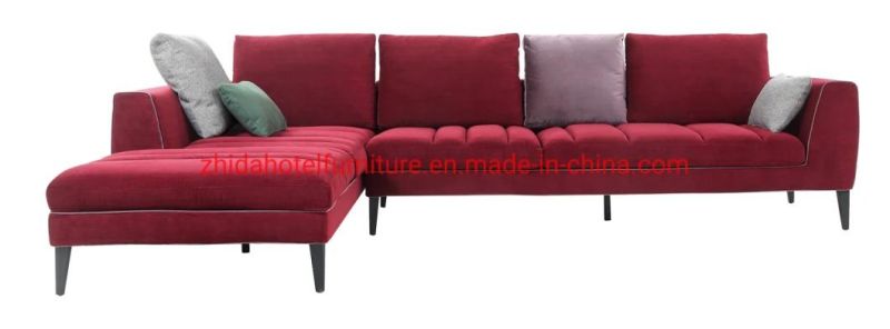 L Shape Fabric Living Room Sectional Modern Sofa