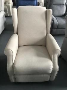 Home Light Beige Fabric Living Room Chair Modern Comfortable Recliner Sofa Chair