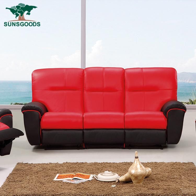Natural and Comfortable Red and Black Electric Recliner Chair for Sales