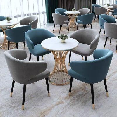 Modern Gold Stainless Steel Metal Base Small Round Table with Marble Top Living Room Sofa Side Table Home Use