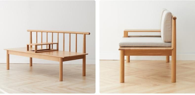 Factory Cheap Price Simple Design Solid Wood Furniture Sitting Room Furniture 3 Seaters Couch Sofa